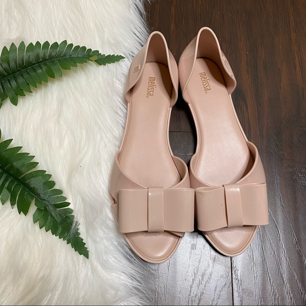 MELISSA  D’orsay style rubber flats. Pink. Sz 7